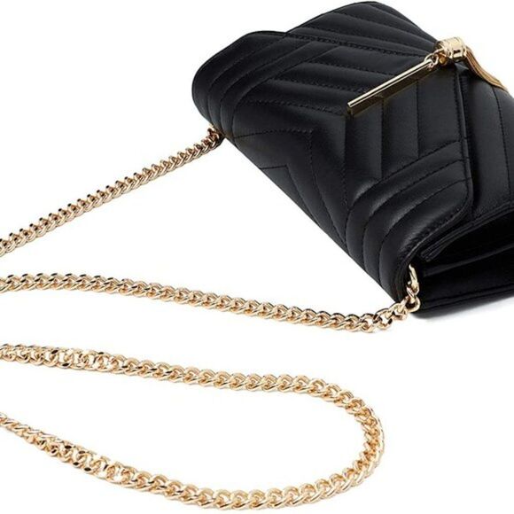 New Leather Clutch Crossbody Bag Quilted Evening Bag - Picture 3 of 7